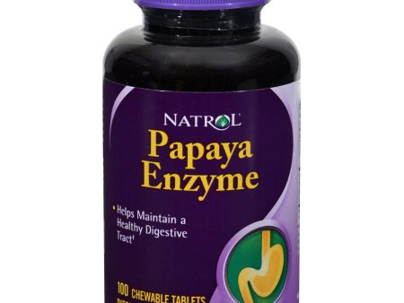 Natrol Papaya Enzyme - 100 Chewable Tablets Online Sale