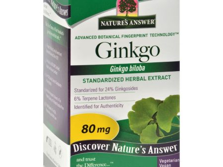 Nature s Answer Ginkgo Leaf Extract - 60 Vegetarian Capsules Hot on Sale