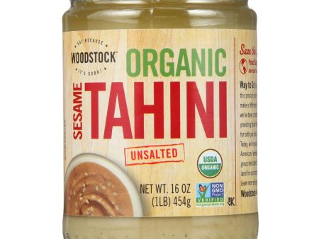 Woodstock Tahini - Organic - Sesame - Unsalted - 16 Oz - Case Of 12 Online