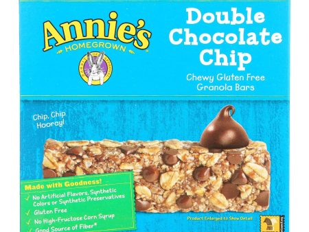 Annie s Homegrown Gluten Free Granola Bars Double Chocolate Chip - Case Of 12 - 4.9 Oz. Online now