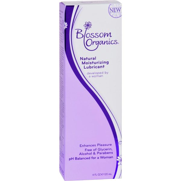 Blossom Organics Lubricant - Natural Moisturizing - 4 Fl Oz For Discount