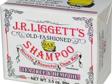 J.r. Liggett s Old Fashioned Bar Shampoo Counter Display - Tea Tree And Hemp Oil - 3.5 Oz - Case Of 12 For Sale