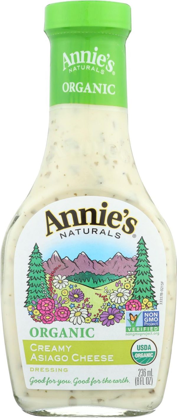 Annie s Naturals Organic Dressing Creamy Asiago Cheese - Case Of 6 - 8 Fl Oz. For Discount