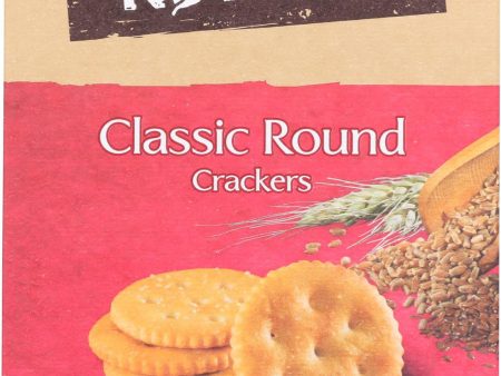 Back To Nature Classic Round Crackers - Safflower Oil And Sea Salt - Case Of 6 - 8.5 Oz. For Cheap