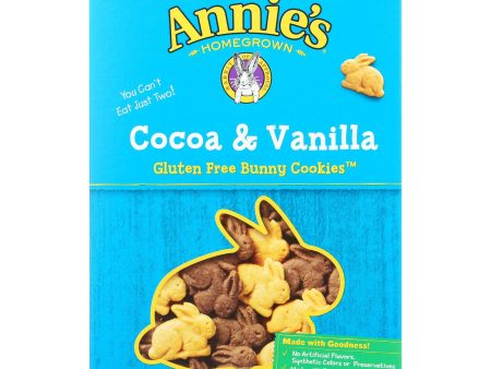 Annie s Homegrown Gluten Free Cocoa And Vanilla Bunny Cookies - Case Of 12 - 6.75 Oz. Online now