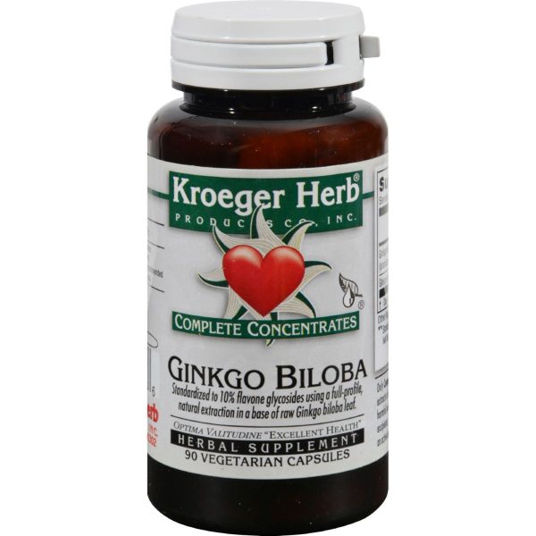 Kroeger Herb Ginkgo Biloba - 90 Vegetarian Capsules on Sale