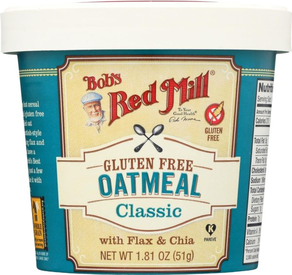 Bob s Red Mill Gluten Free Oatmeal Cup, Classic With Flax-chia - 1.81 Oz - Case Of 12 Cheap