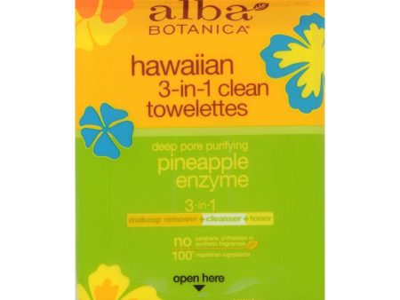 Alba Botanica 3 In 1 Hawaiian Towelettes - Case Of 8 - 10 Count Cheap