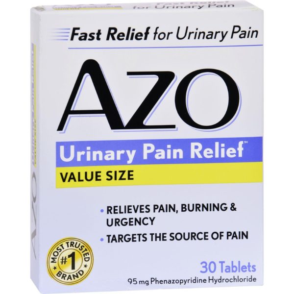 Azo Standard Urinary Pain Relief - 30 Tablets Sale