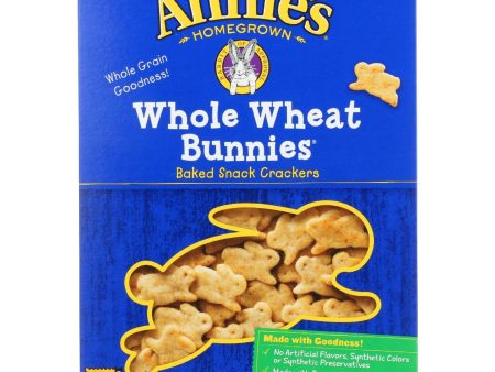 Annies Homegrown Crackers - Whole Wheat Bunnies - 7.5 Oz - Case Of 12 Online now