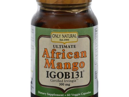 Only Natural African Mango - 300 Mg - 60 Vegetarian Capsules Supply