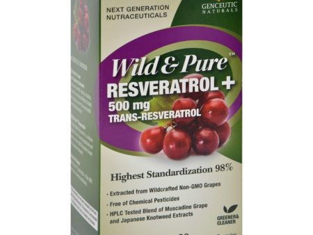 Genceutic Naturals Wild And Pure Resveratrol - 500 Mg - 60 Vcaps Supply