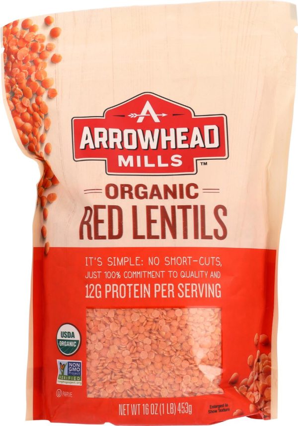 Arrowhead Mills Organic Red Lentils - Case Of 6 - 16 Oz. Online now