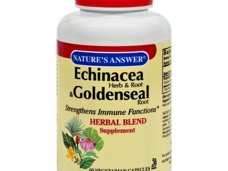 Nature s Answer Echinacea And Goldenseal Root - 60 Vegetarian Capsules Fashion