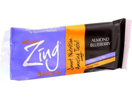 Zing Bars Nutrition Bar - Almond Blueberry - 1.76 Oz Bars - Case Of 12 on Sale