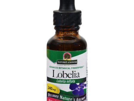 Nature s Answer Lobelia Herb Organic Alcohol - 1 Oz Cheap