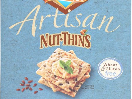 Blue Diamond Artesion Nut Thins - Flax Seed - Case Of 12 - 4.25 Oz. For Sale