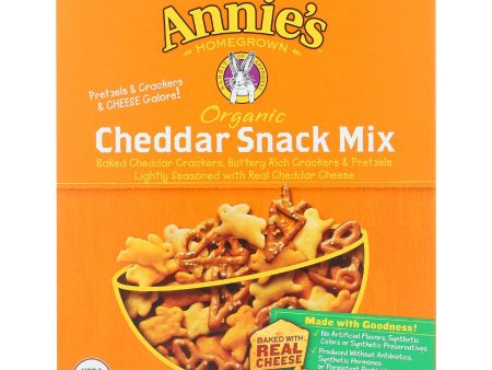 Annie s Homegrown Organic Bunnies Cheddar Snack Mix - Case Of 12 - 9 Oz. Hot on Sale