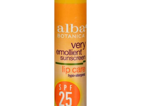 Alba Botanica Very Emollient Sunblock Lipcare Spf 25 - 0.15 Oz - Case Of 24 Online Hot Sale