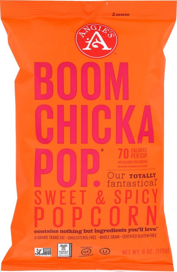 Angie s Kettle Corn Boom Chicka Pop Sweet And Spicy Popcorn - Case Of 12 - 6 Oz. Supply