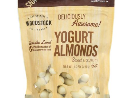 Woodstock Snacks - All Natural - Almonds - Yogurt - Sweet And Crunchy - 8.5 Oz - Case Of 8 Online Hot Sale