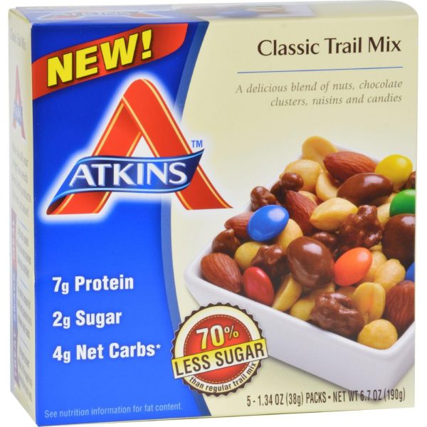 Atkins Trail Mix - Classic - 1.34 Oz - 5 Count - Case Of 4 Online Sale