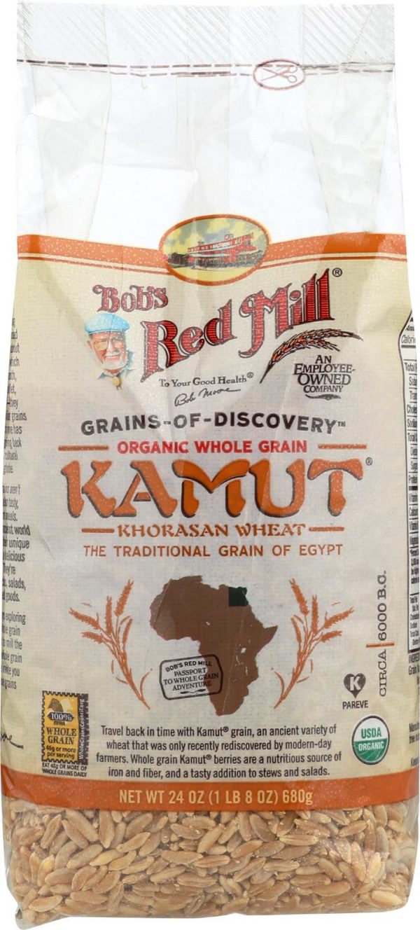 Bob s Red Mill Organic Kamut(r) Khorasan Wheat Berries - 24 Oz - Case Of 4 on Sale