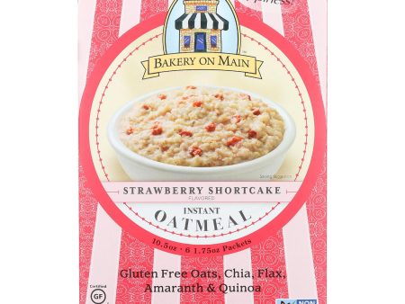 Bakery On Main Instant Oatmeal Shortcake - Strawberry - Case Of 6 - 10.5 Oz. For Cheap