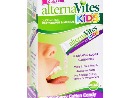 Alternavites Kids Quick-melting Multivitamins Raspberry Cotton Candy - 30 Packets For Sale