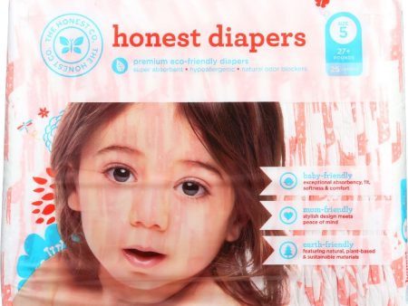 The Honest Company Diapers - Giraffes - Size 5 - Children 27 Plus Lbs - 25 Count - 1 Each Online Hot Sale