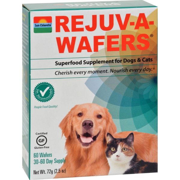 Sun Chlorella Rejuv-a-wafers Superfood Supplement For Dogs And Cats - 60 Wafers Fashion