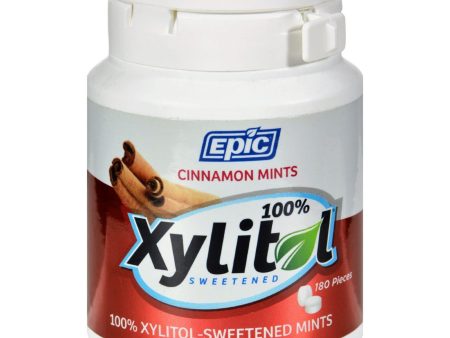 Epic Dental Mints - Cinnamon Xylitol Bottle - 180 Ct For Sale