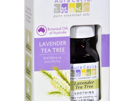 Aura Cacia Essential Oil - Pure - Lavender Tea Tree - .5 Fl Oz Hot on Sale