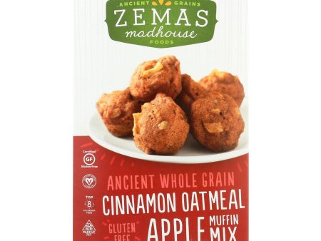 Zemas Madhouse Food Muffin Mix - Cinnamon Oatmeal Apple - Case Of 6 - 12.73 Oz. Online now