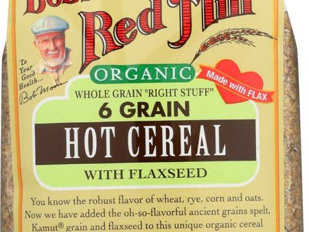 Bob s Red Mill Organic 6 Grain Hot Cereal With Flaxseed - 24 Oz - Case Of 4 Discount