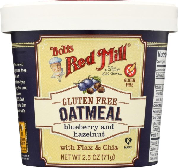 Bob s Red Mill Gluten Free Oatmeal Cup, Blueberry And Hazelnut - 2.5 Oz - Case Of 12 Hot on Sale