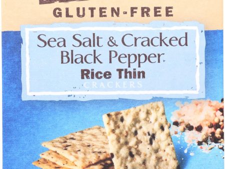 Back To Nature Crackers - Sea Salt And Cracked Black Pepper Rice - Case Of 12 - 4 Oz. Discount