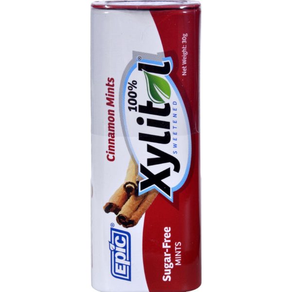 Epic Dental Mints - Cinnamon Xylitol Tin - 60 Ct - Case Of 10 Sale