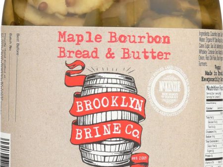 Brooklyn Brine Pickle - Maple Bourbon Bread Butter - Case Of 12 - 16 Oz. For Discount