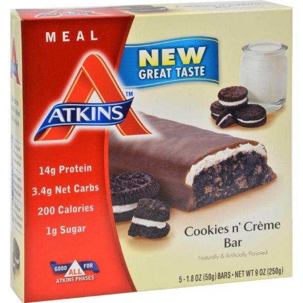 Atkins Advantage Bar Cookies N Creme - 5 Bars Fashion