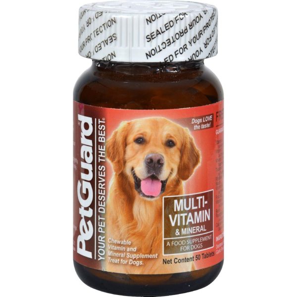 Petguard Multi-vitamin And Mineral - For Dogs - 50 Tablets Hot on Sale