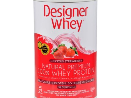 Designer Whey Protein Powder Strawberry - 2 Lbs Supply