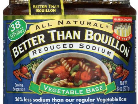 Better Than Bouillon Seasoned Vegetable Base - Reduced Sodium - Case Of 6 - 8 Oz. Online