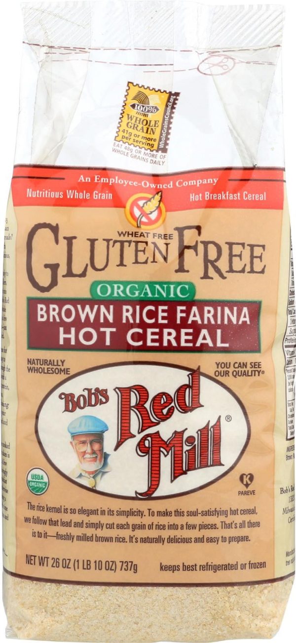 Bob s Red Mill Organic Brown Rice Farina Creamy Rice Hot Cereal - 26 Oz - Case Of 4 Fashion