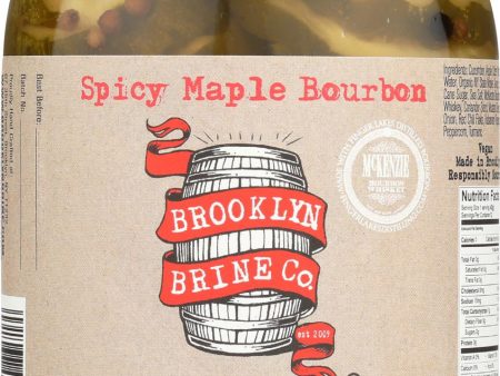 Brooklyn Brine Pickle - Spicy Maple Bourbon - Case Of 12 - 16 Oz. Discount