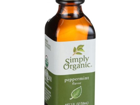 Simply Organic Peppermint Flavor - Organic - 2 Oz Online Sale