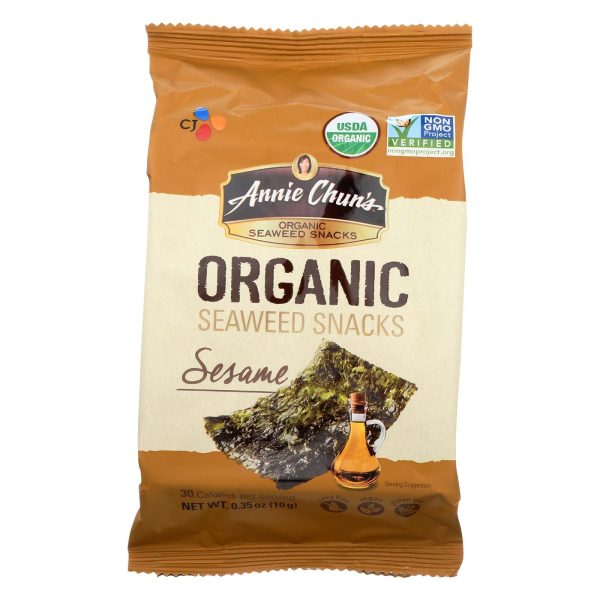 Annie Chun s Organic Seaweed Snacks Sesame - Case Of 12 - 0.35 Oz. For Discount