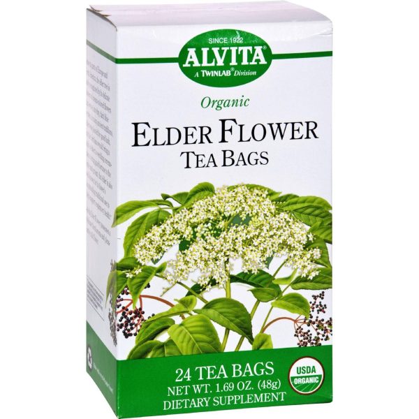 Alvita Teas Organic Elder Flower Tea Bags - 24 Bags Online now