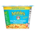 Annie s Homegrown Gluten Free Rice Pasta And Cheddar Microwavable Mac And Cheese Cup - Case Of 12 - 2.01 Oz. Online now