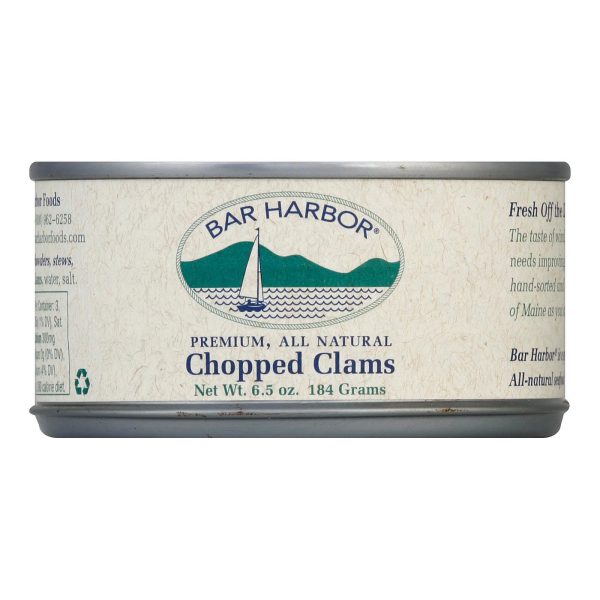 Bar Harbor Chopped Clams - Case Of 12 - 6.5 Oz. Supply